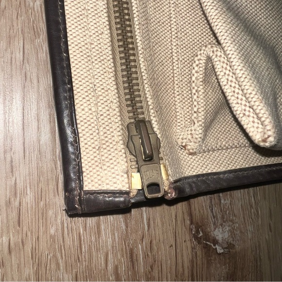 Vintage 70s Hermès Paris Travel Garment Leather & Canvas Bag Designer Luxury - Picture 4 of 14